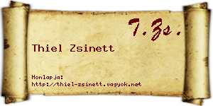 Thiel Zsinett névjegykártya